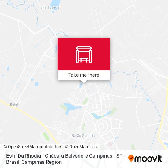 Estr. Da Rhodia - Chácara Belvedere Campinas - SP Brasil map