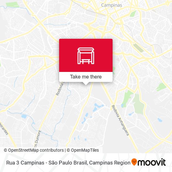 Rua 3 Campinas - São Paulo Brasil map
