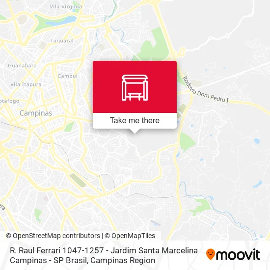 R. Raul Ferrari 1047-1257 - Jardim Santa Marcelina Campinas - SP Brasil map