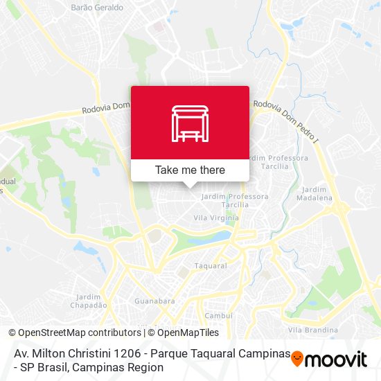 Av. Milton Christini 1206 - Parque Taquaral Campinas - SP Brasil map