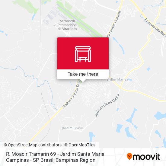 R. Moacir Tramarin 69 - Jardim Santa Maria Campinas - SP Brasil map