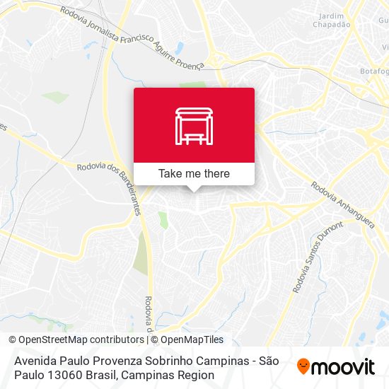 Avenida Paulo Provenza Sobrinho Campinas - São Paulo 13060 Brasil map