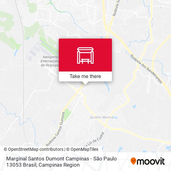 Marginal Santos Dumont Campinas - São Paulo 13053 Brasil map