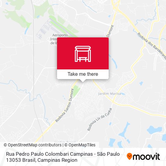 Rua Pedro Paulo Colombari Campinas - São Paulo 13053 Brasil map