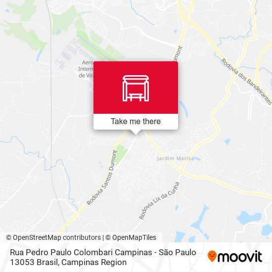 Rua Pedro Paulo Colombari Campinas - São Paulo 13053 Brasil map