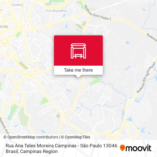 Rua Ana Teles Moreira Campinas - São Paulo 13046 Brasil map