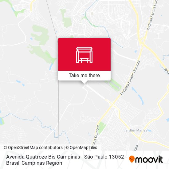 Avenida Quatroze Bis Campinas - São Paulo 13052 Brasil map