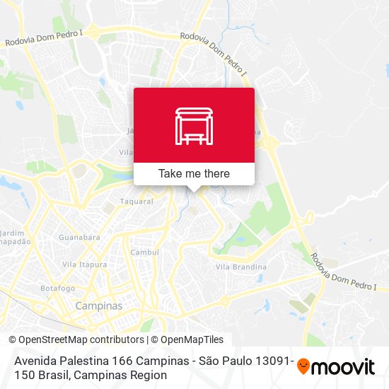 Avenida Palestina 166 Campinas - São Paulo 13091-150 Brasil map