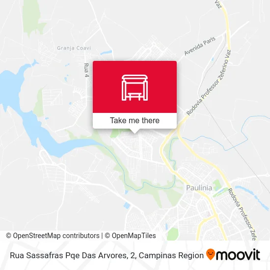 Rua Sassafras Pqe Das Arvores, 2 map