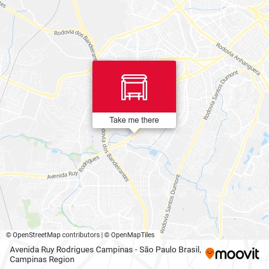 Avenida Ruy Rodrigues Campinas - São Paulo Brasil map