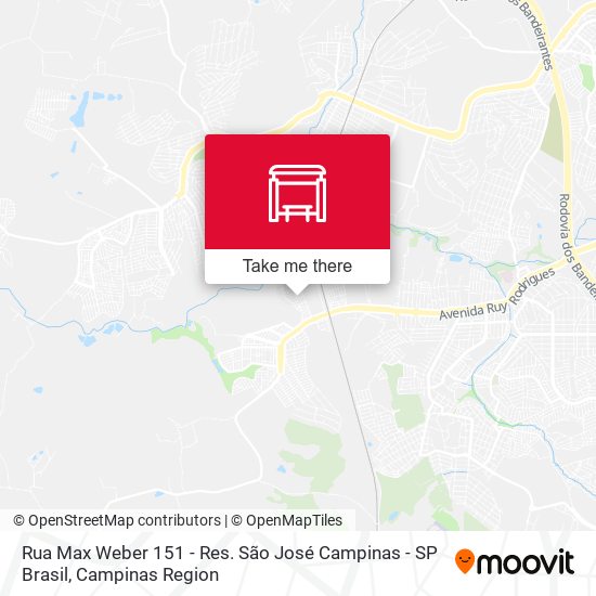 Rua Max Weber 151 - Res. São José Campinas - SP Brasil map