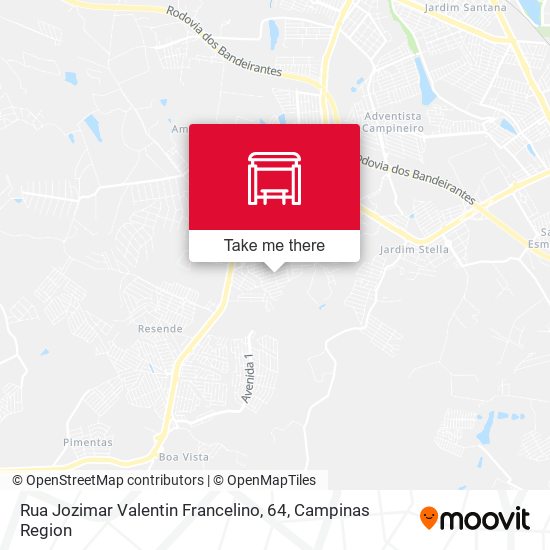 Rua Jozimar Valentin Francelino, 64 map