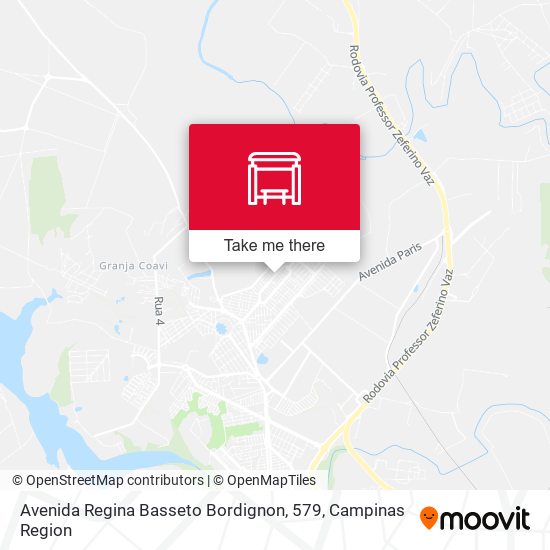 Avenida Regina Basseto Bordignon, 579 map