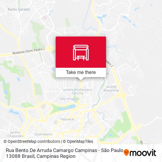 Rua Bento De Arruda Camargo Campinas - São Paulo 13088 Brasil map