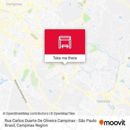 Rua Carlos Duarte De Oliveira Campinas - São Paulo Brasil map