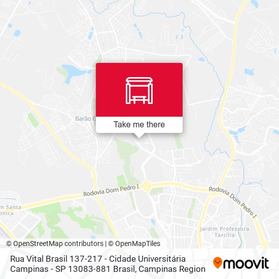 Rua Vital Brasil 137-217 - Cidade Universitária Campinas - SP 13083-881 Brasil map