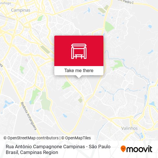 Rua Antônio Campagnone Campinas - São Paulo Brasil map