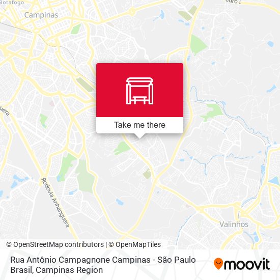 Rua Antônio Campagnone Campinas - São Paulo Brasil map