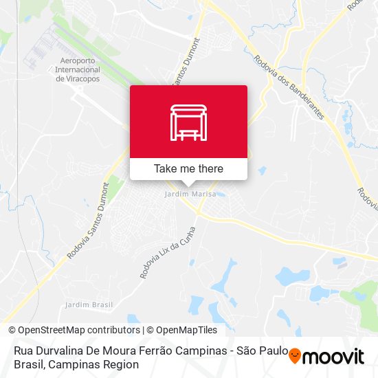 Rua Durvalina De Moura Ferrão Campinas - São Paulo Brasil map