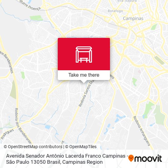Avenida Senador Antônio Lacerda Franco Campinas - São Paulo 13050 Brasil map