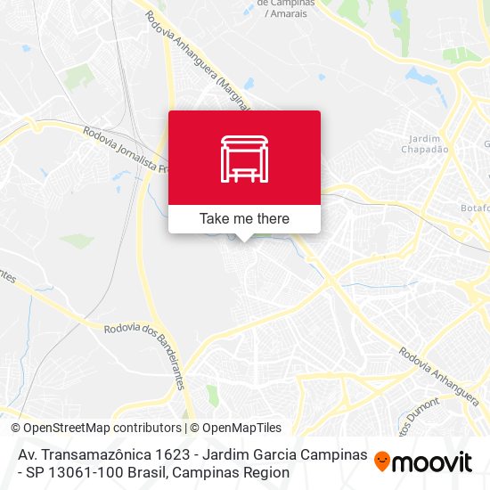 Av. Transamazônica 1623 - Jardim Garcia Campinas - SP 13061-100 Brasil map