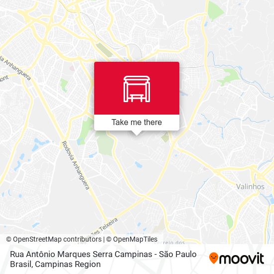 Rua Antônio Marques Serra Campinas - São Paulo Brasil map