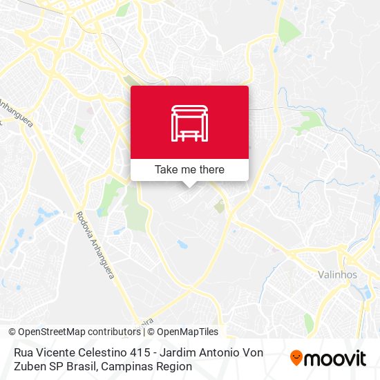 Rua Vicente Celestino 415 - Jardim Antonio Von Zuben SP Brasil map