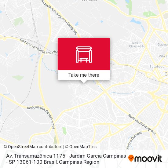 Av. Transamazônica 1175 - Jardim Garcia Campinas - SP 13061-100 Brasil map