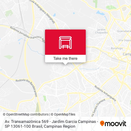 Av. Transamazônica 569 - Jardim Garcia Campinas - SP 13061-100 Brasil map