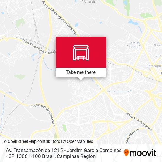 Av. Transamazônica 1215 - Jardim Garcia Campinas - SP 13061-100 Brasil map