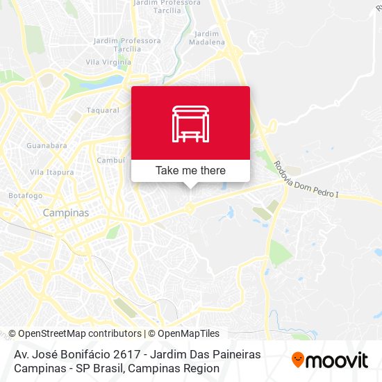 Av. José Bonifácio 2617 - Jardim Das Paineiras Campinas - SP Brasil map