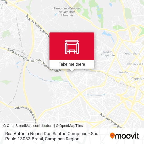 Rua Antônio Nunes Dos Santos Campinas - São Paulo 13033 Brasil map