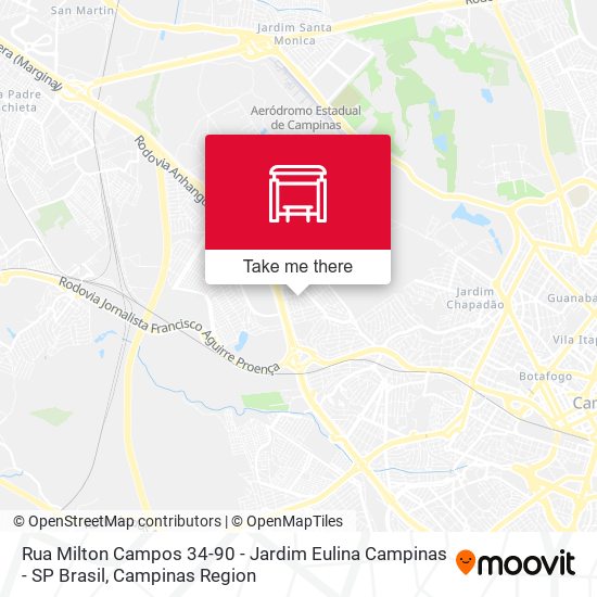 Rua Milton Campos 34-90 - Jardim Eulina Campinas - SP Brasil map