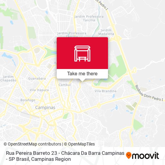Rua Pereira Barreto 23 - Chácara Da Barra Campinas - SP Brasil map
