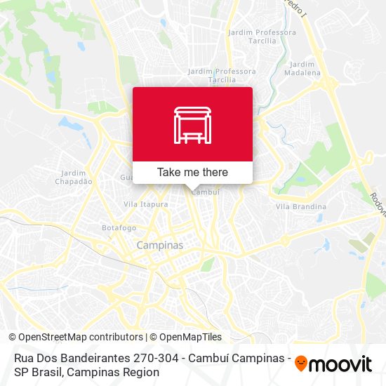 Rua Dos Bandeirantes 270-304 - Cambuí Campinas - SP Brasil map
