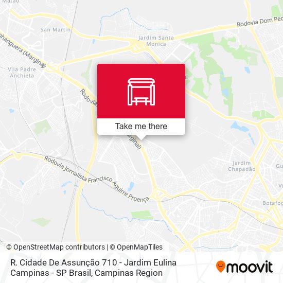 R. Cidade De Assunção 710 - Jardim Eulina Campinas - SP Brasil map