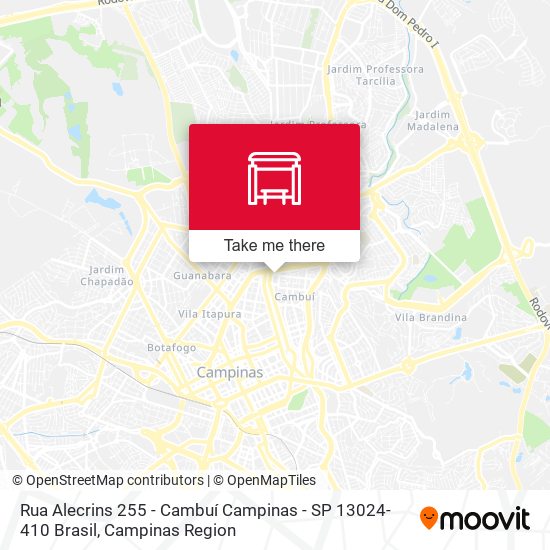 Mapa Rua Alecrins 255 - Cambuí Campinas - SP 13024-410 Brasil