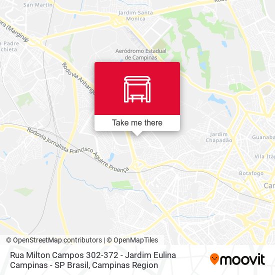 Rua Milton Campos 302-372 - Jardim Eulina Campinas - SP Brasil map