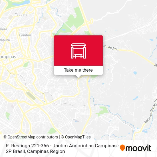 R. Restinga 221-366 - Jardim Andorinhas Campinas - SP Brasil map