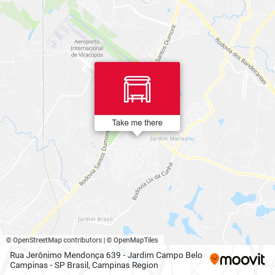 Rua Jerônimo Mendonça 639 - Jardim Campo Belo Campinas - SP Brasil map
