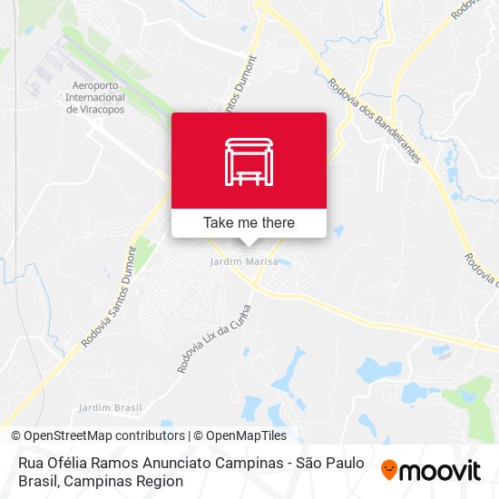 Rua Ofélia Ramos Anunciato Campinas - São Paulo Brasil map