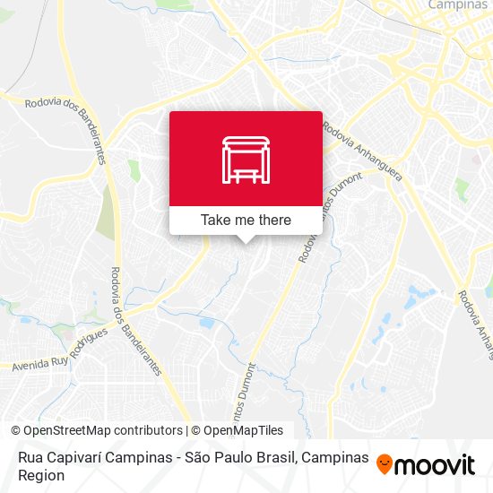 Rua Capivarí Campinas - São Paulo Brasil map