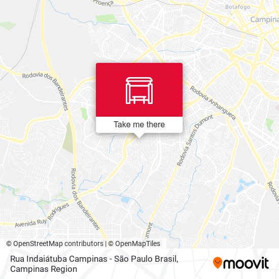 Rua Indaiátuba Campinas - São Paulo Brasil map