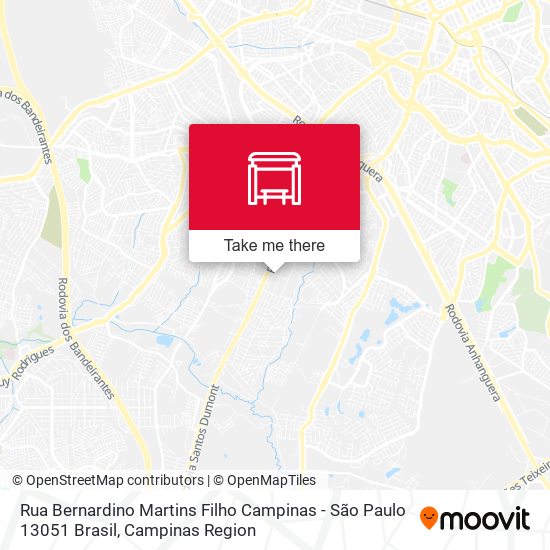 Rua Bernardino Martins Filho Campinas - São Paulo 13051 Brasil map