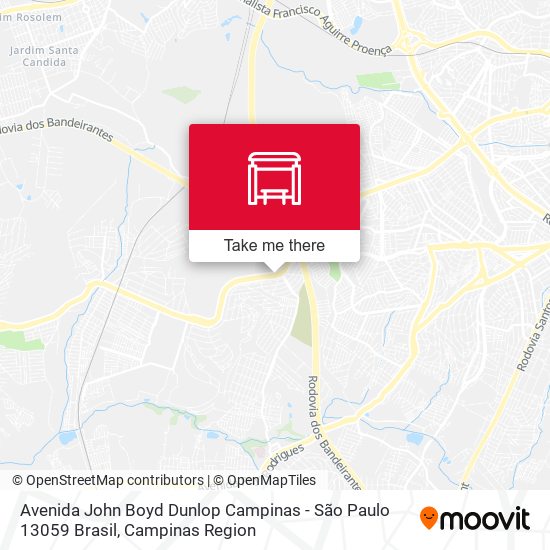 Avenida John Boyd Dunlop Campinas - São Paulo 13059 Brasil map
