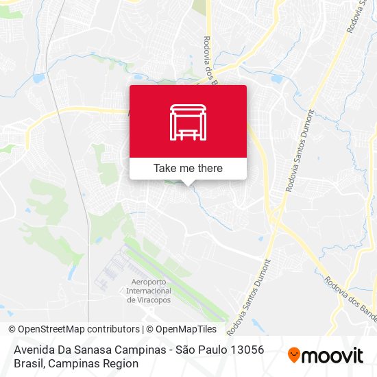Avenida Da Sanasa Campinas - São Paulo 13056 Brasil map