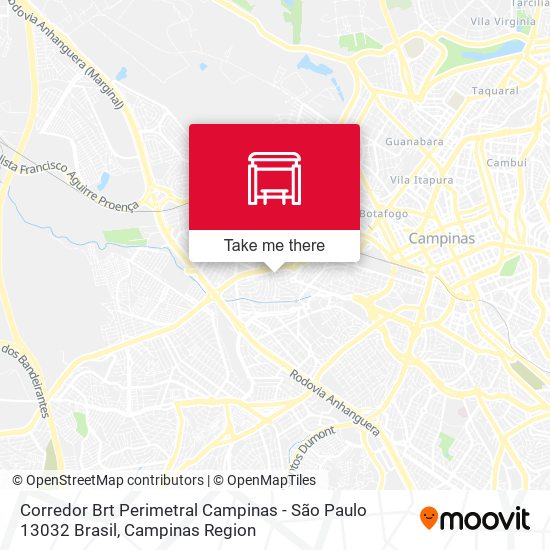 Corredor Brt Perimetral Campinas - São Paulo 13032 Brasil map