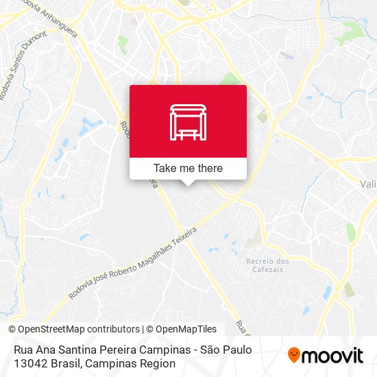 Rua Ana Santina Pereira Campinas - São Paulo 13042 Brasil map