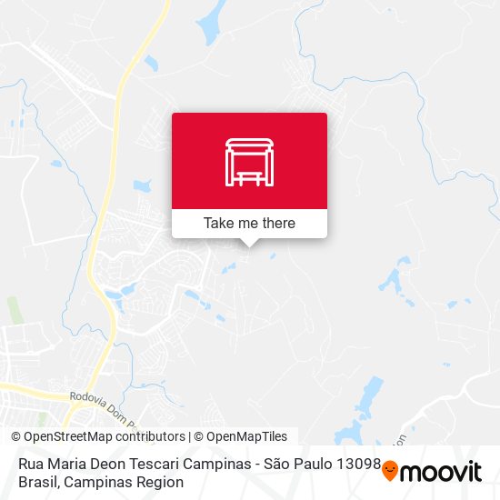 Rua Maria Deon Tescari Campinas - São Paulo 13098 Brasil map