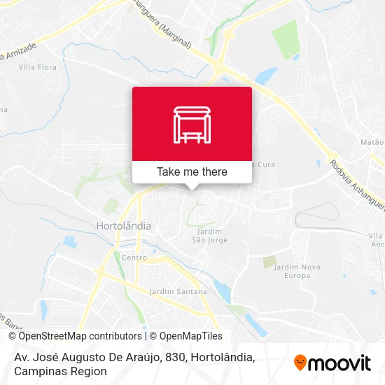 Av. José Augusto De Araújo, 830, Hortolândia map